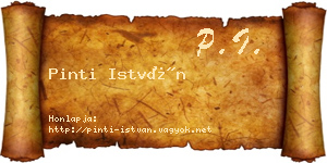 Pinti István névjegykártya
